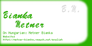 bianka metner business card